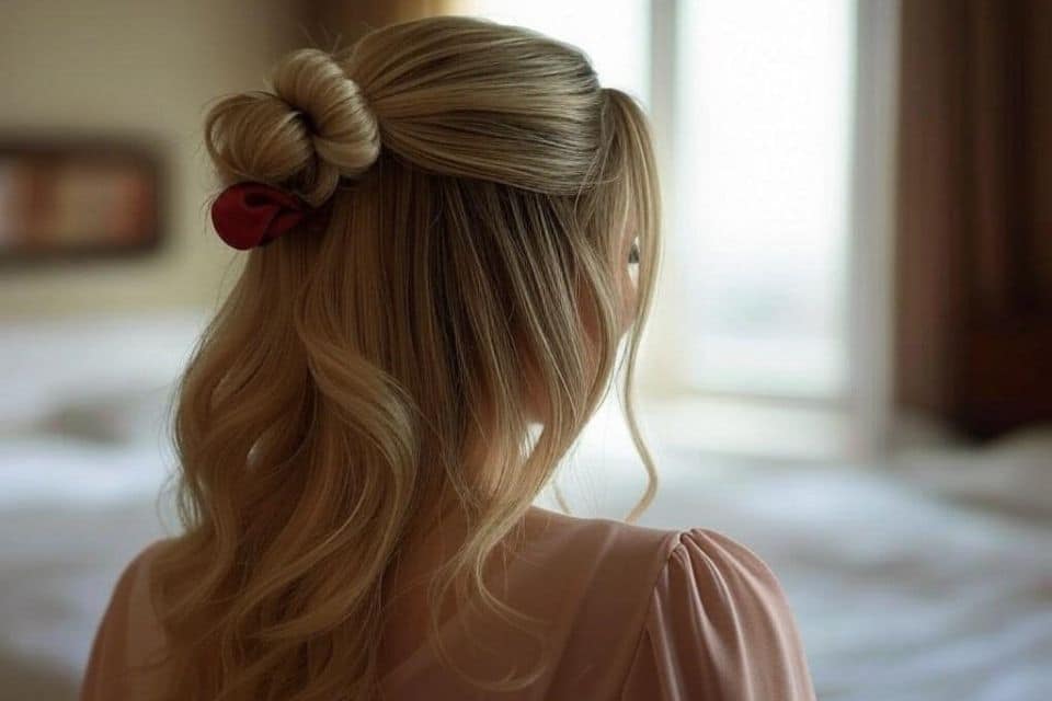 Comment créer un half-bun tendance avec un chouchou original ?