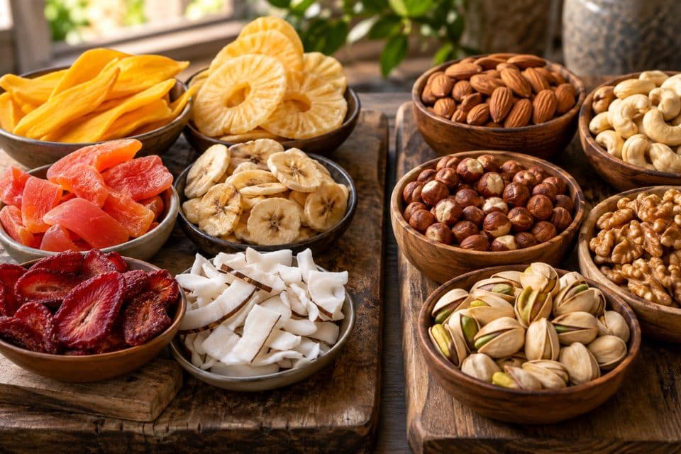 Comment différencier les fruits secs des fruits séchés ?